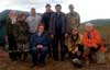 GOA group at Laborvaya. From left: Elina Kaarlejärvi, Nataliya Moskalenko, Howard Epstein, Marina Leibman, Patrick Kuss, Anatoly Gubarkov, Artem Khomutov, Gosha Matyshak, and Skip Walker.