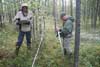 Patrick Kuss and Howard Epstein measuring NDVI at Nadym.