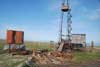 abandoned derrick at Kharasavey.